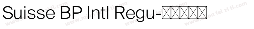 Suisse BP Intl Regu字体转换